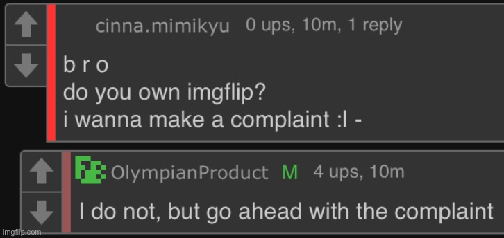 Cinny never went ahead with the complaint | made w/ Imgflip meme maker