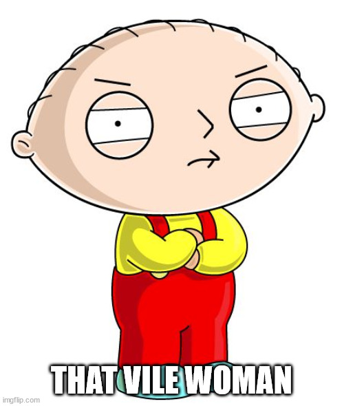 Stewie Griffin | THAT VILE WOMAN | image tagged in stewie griffin | made w/ Imgflip meme maker