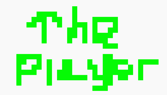 The Player Logo (pixel logo) Blank Meme Template