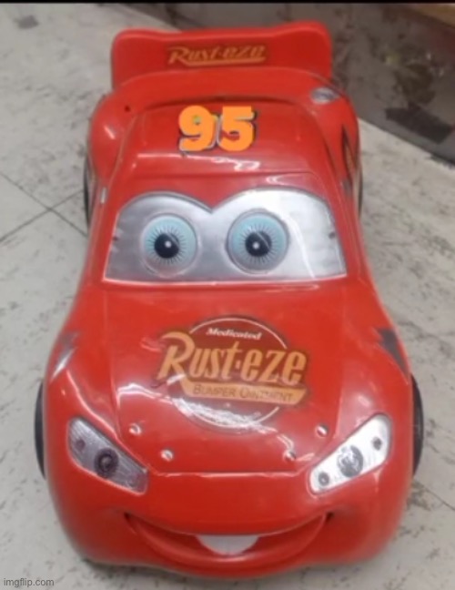 image tagged in off brand lightning mcqueen | made w/ Imgflip meme maker