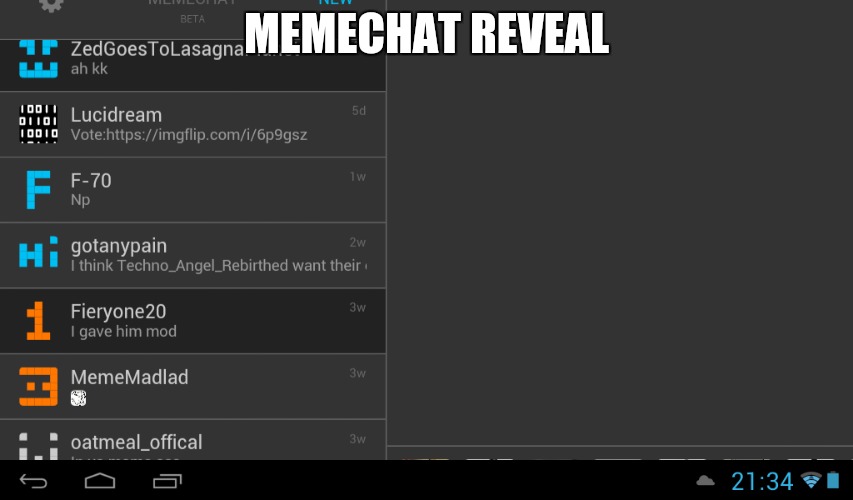 MEMECHAT REVEAL | made w/ Imgflip meme maker