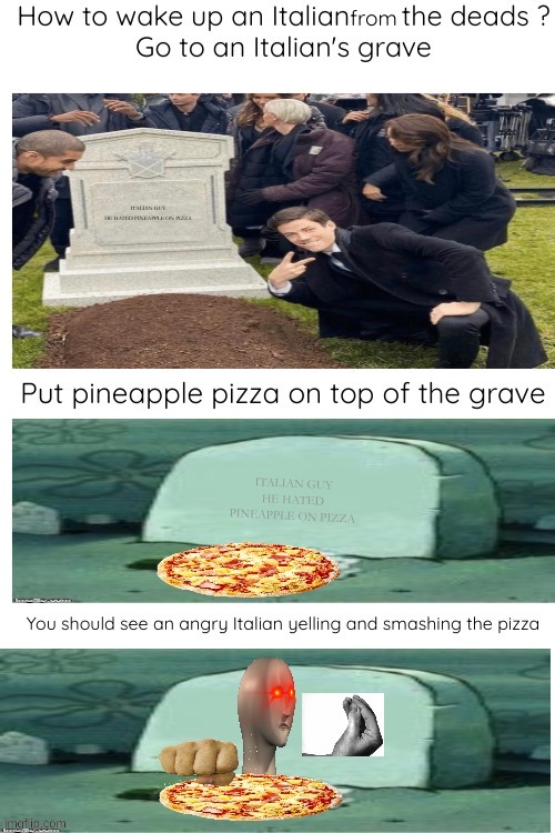 Had to repost it had a typo |  from | image tagged in memes,pineapple pizza,no god no god please no | made w/ Imgflip meme maker