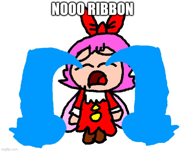 ribbon. | NOOO RIBBON | image tagged in ribbon | made w/ Imgflip meme maker