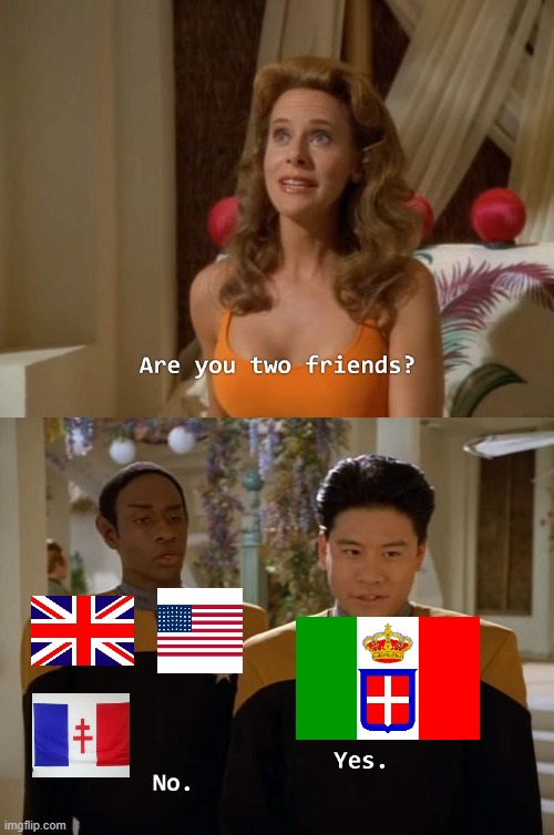 Are you two friends? | image tagged in are you two friends,world war 2 | made w/ Imgflip meme maker