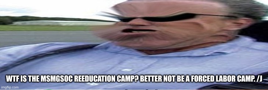 Bottom Gear | WTF IS THE MSMGSOC REEDUCATION CAMP? BETTER NOT BE A FORCED LABOR CAMP. /J | image tagged in bottom gear | made w/ Imgflip meme maker