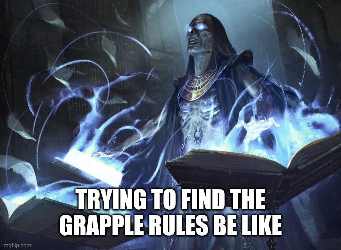 TRYING TO FIND THE GRAPPLE RULES BE LIKE | made w/ Imgflip meme maker