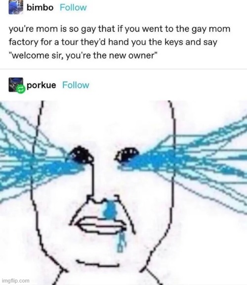 image tagged in gay mom factory | made w/ Imgflip meme maker