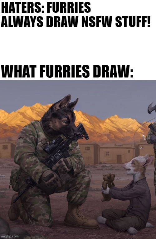 I kid you not, This is one the most philosophical artwork I have ever seen (By Caraid) | HATERS: FURRIES ALWAYS DRAW NSFW STUFF! WHAT FURRIES DRAW: | image tagged in furry,artwork,memes,beautiful | made w/ Imgflip meme maker