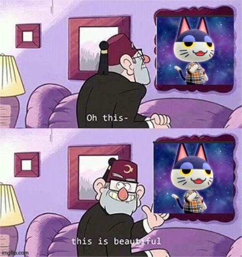 Punchy is Beautiful indeed | image tagged in oh this this beautiful blank template,meme,animal crossing | made w/ Imgflip meme maker
