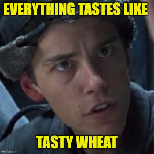 Matrix Mouse | EVERYTHING TASTES LIKE TASTY WHEAT | image tagged in matrix mouse | made w/ Imgflip meme maker