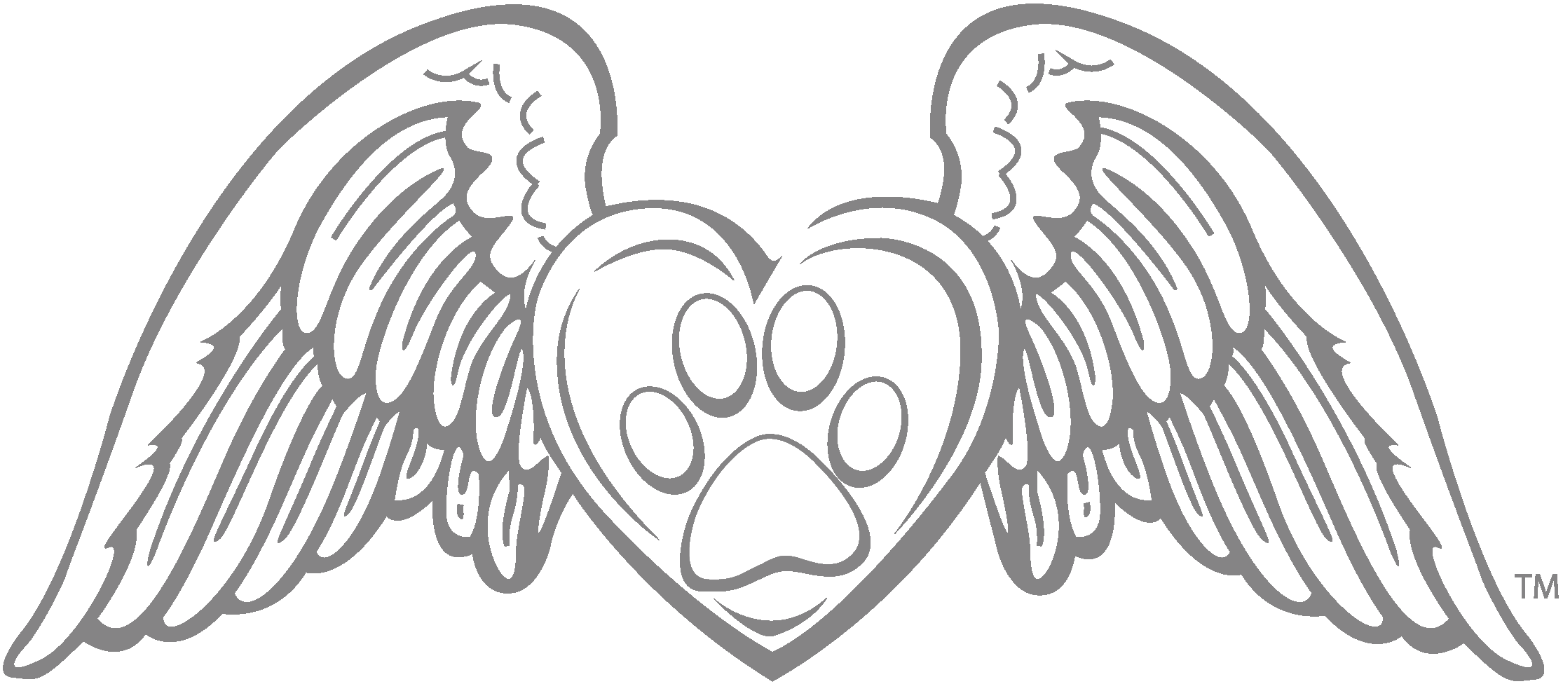 High Quality Heart wings paw Blank Meme Template