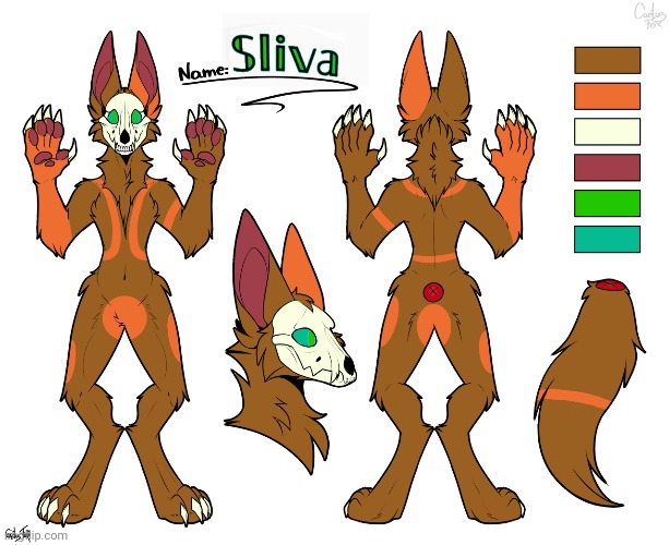 Incase anyone remembers me, this is my fursona (mod note: base by CactusFox4art on deviantart) | image tagged in skull,dog,furry,furries | made w/ Imgflip meme maker