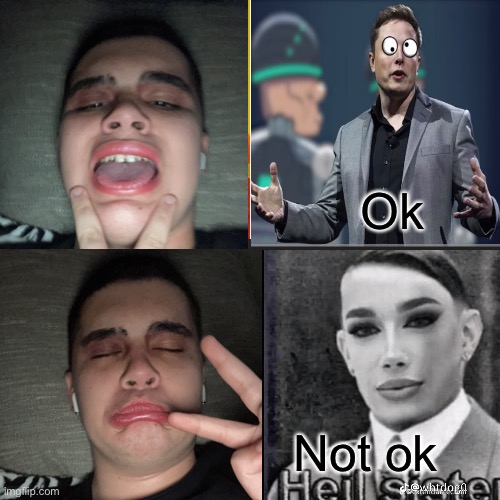 Ok; Not ok | made w/ Imgflip meme maker