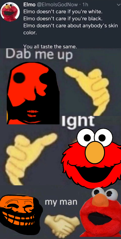 Elmo and Starved Blank Meme Template