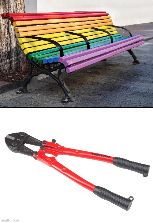 image tagged in anti-homeless bench,bolt cutters,peaceful,resistance,antifa,doing the right things | made w/ Imgflip meme maker