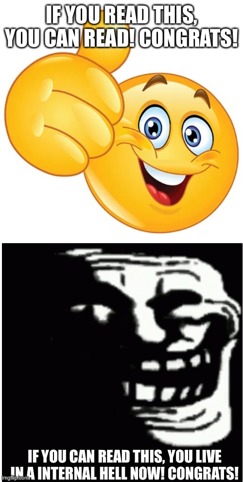 Creepy trollface meme