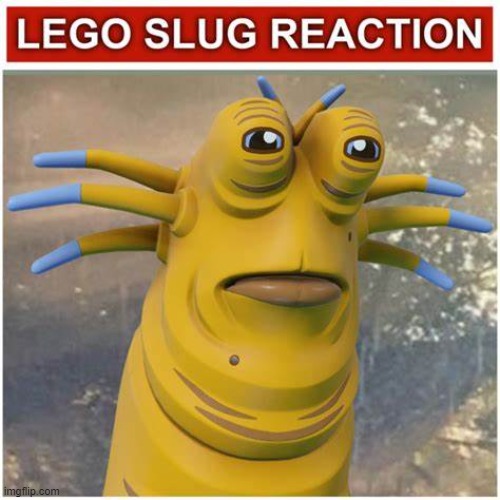 LEGO Slug Reaction | image tagged in lego slug reaction | made w/ Imgflip meme maker