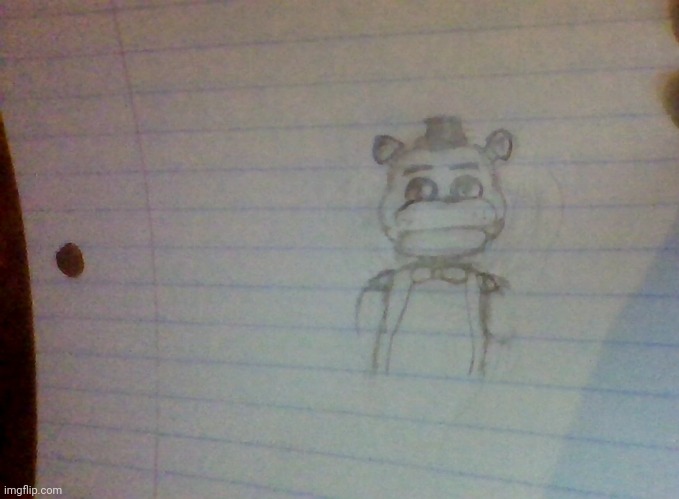 Freddy drawing I made | image tagged in fnaf,drawing | made w/ Imgflip meme maker