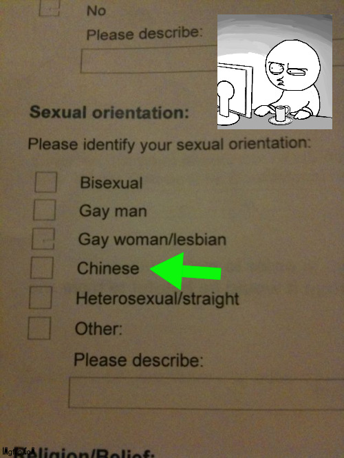 sexual orientation: chinese | image tagged in sex,lgbt,fail,yo had one job | made w/ Imgflip meme maker
