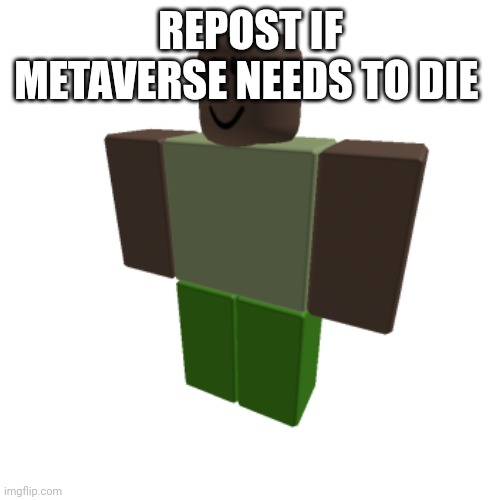 Roblox oc | REPOST IF METAVERSE NEEDS TO DIE | image tagged in roblox oc | made w/ Imgflip meme maker