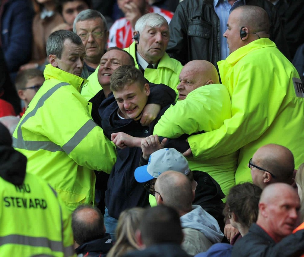 Shocking Football Fans Blank Meme Template