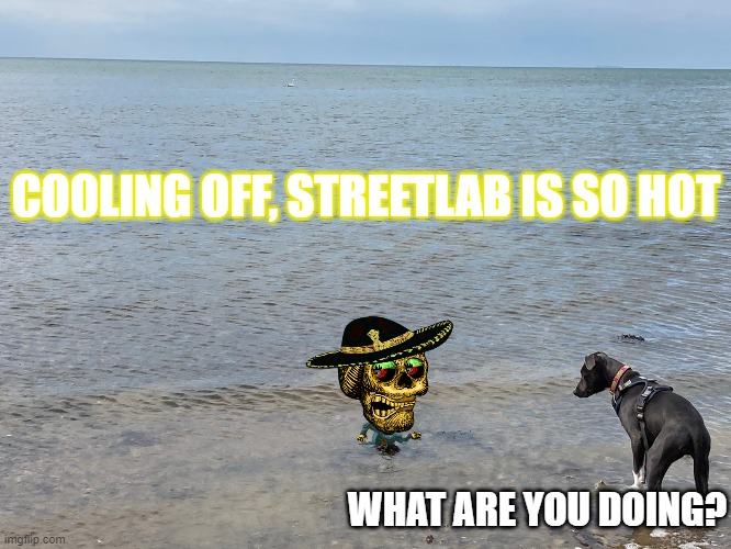 Hot Streetlab.io | COOLING OFF, STREETLAB IS SO HOT; WHAT ARE YOU DOING? | image tagged in art | made w/ Imgflip meme maker