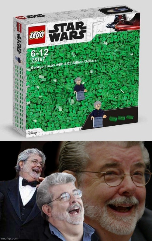 I WOULD BUY THAT | image tagged in laughing george lucas,star wars,star wars meme,legos | made w/ Imgflip meme maker