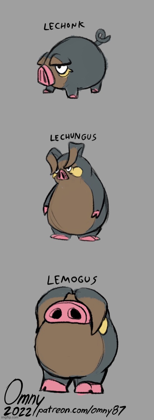 POG (Cinderace note: the hell have I found) | image tagged in pokemon,lechonk,art my omny | made w/ Imgflip meme maker