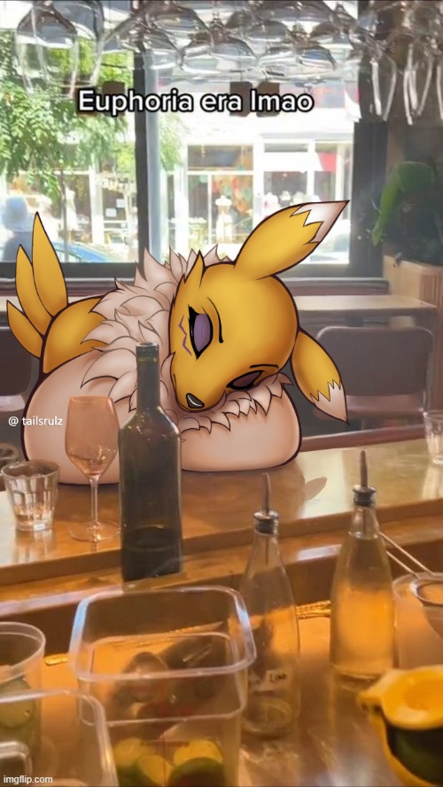 Been there. xD | image tagged in furry,renamon,memes,funny,drunk | made w/ Imgflip meme maker