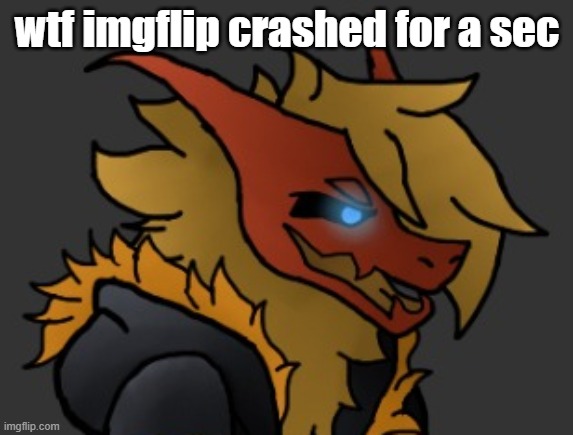 tf | wtf imgflip crashed for a sec | image tagged in skid/toof's oc lmao | made w/ Imgflip meme maker