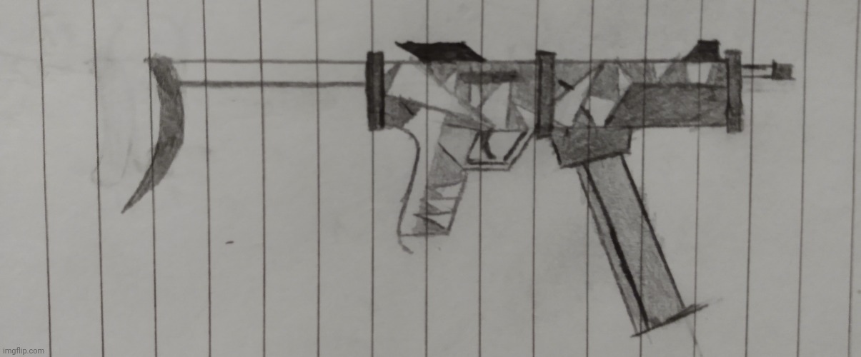 I tried to do an mp5 by memory | image tagged in gun,drawing | made w/ Imgflip meme maker