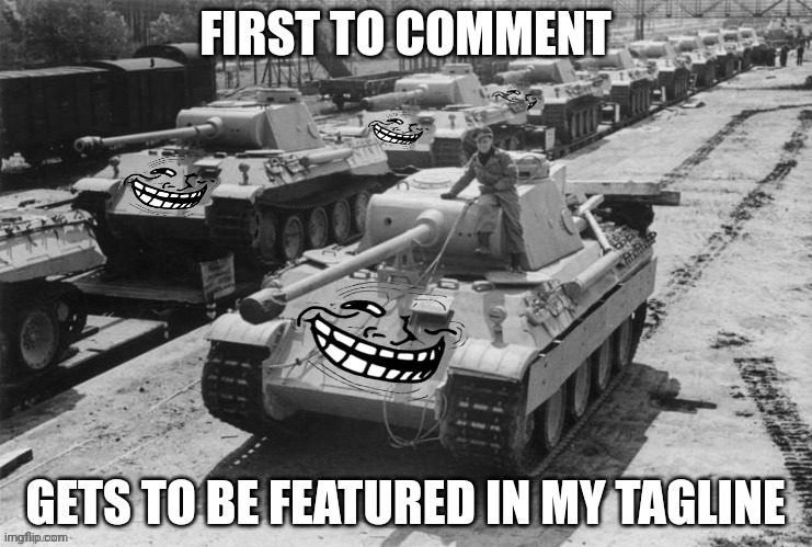 Troll Panther | FIRST TO COMMENT; GETS TO BE FEATURED IN MY TAGLINE | image tagged in troll panther | made w/ Imgflip meme maker