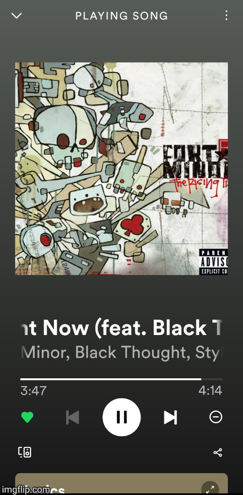 right now by fort minor is so good | made w/ Imgflip meme maker