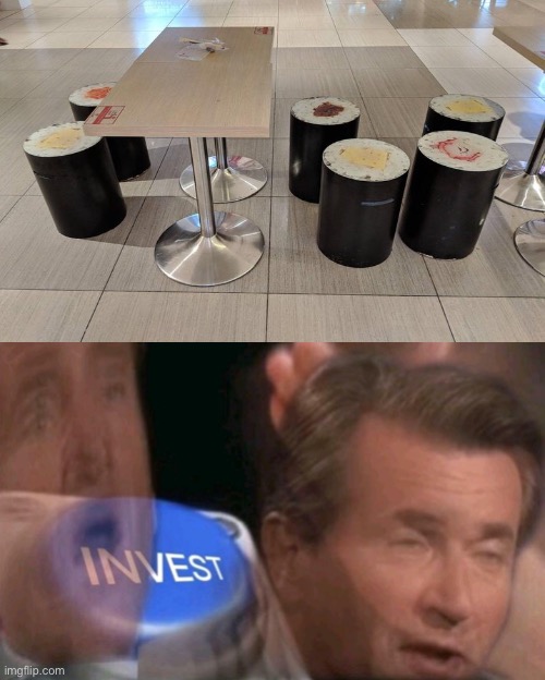 Sushi chair | image tagged in invest,sushi | made w/ Imgflip meme maker