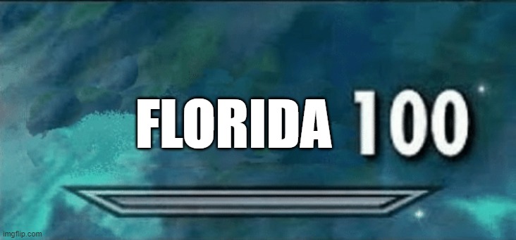 Skyrim skill meme | FLORIDA | image tagged in skyrim skill meme | made w/ Imgflip meme maker