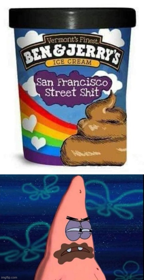 image tagged in patrick chocolate mouth | made w/ Imgflip meme maker