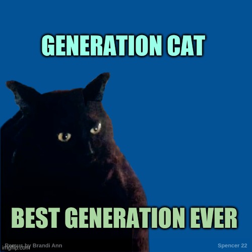 Generation C | GENERATION CAT; BEST GENERATION EVER | image tagged in generation,cats,the best,stfu,breastfeeding,cry | made w/ Imgflip meme maker