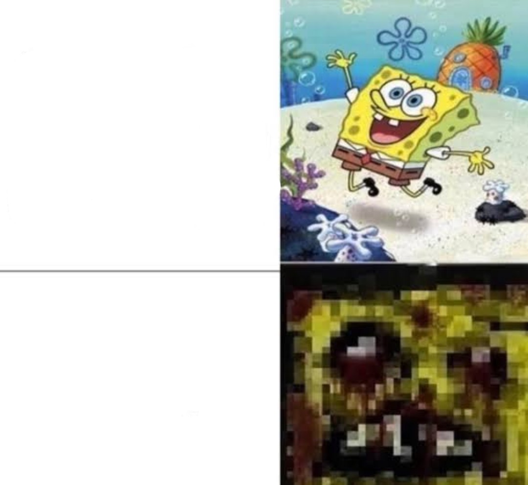 spongebob pulling an all nighter Blank Meme Template