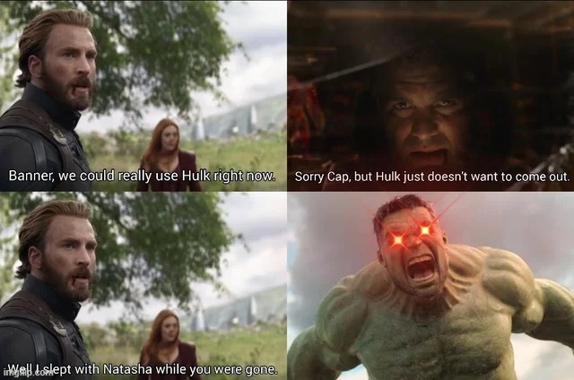 That's a No No Cap | image tagged in captain america,hulk | made w/ Imgflip meme maker