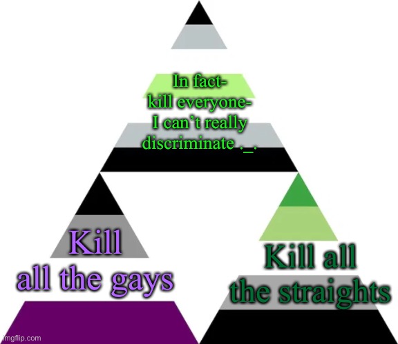 Wee woo wee woo. Commit a crime get a free ride in the wee woo wagon | In fact- kill everyone- I can’t really discriminate ._. Kill all the gays; Kill all the straights | image tagged in aaa triforce flag | made w/ Imgflip meme maker