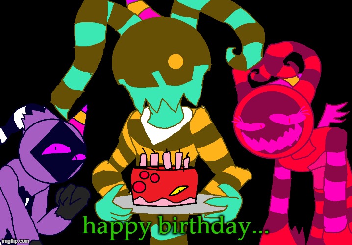 A Very Squashy Birthday | happy birthday... | image tagged in happy birthday,cherry,you're actually reading the tags | made w/ Imgflip meme maker