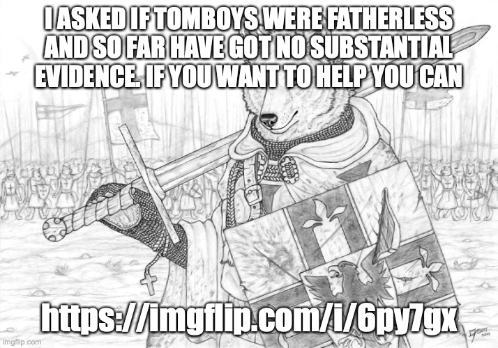 just, y'know, look at them struggle or something. | I ASKED IF TOMBOYS WERE FATHERLESS AND SO FAR HAVE GOT NO SUBSTANTIAL EVIDENCE. IF YOU WANT TO HELP YOU CAN; https://imgflip.com/i/6py7gx | image tagged in fursader | made w/ Imgflip meme maker