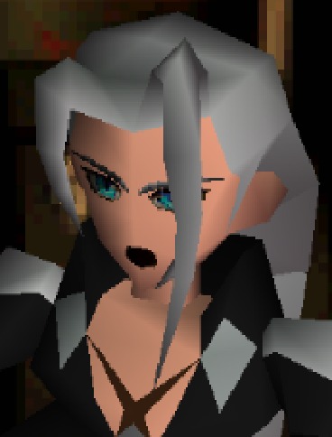High Quality Surprised Sephiroth face Blank Meme Template