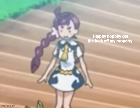 Hippity Hoppity get off my property | image tagged in hippity hoppity get off my property | made w/ Imgflip meme maker