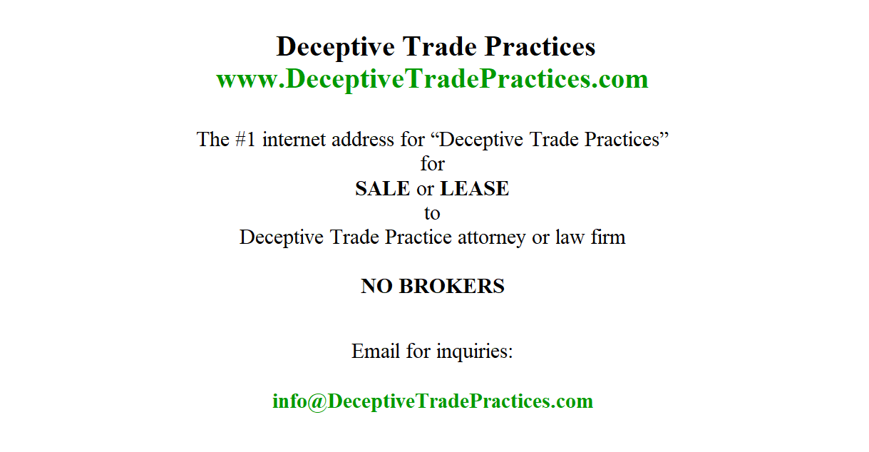 Deceptive Trade Practices dot-com Blank Meme Template