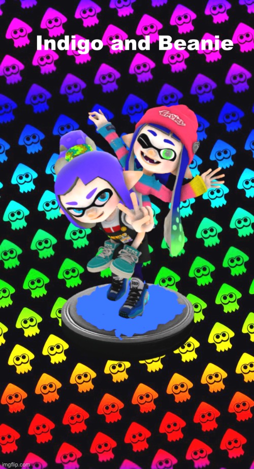 Omg my 2 inkling ocs have become 3d! Credits to Nero_Official! | made w/ Imgflip meme maker