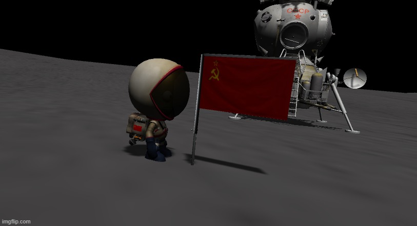 The Hammer and Sickle on the lunar surface | made w/ Imgflip meme maker