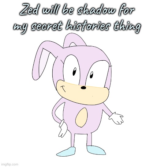 Fate the rabbit | Zed will be shadow for my secret histories thing | image tagged in fate the rabbit | made w/ Imgflip meme maker