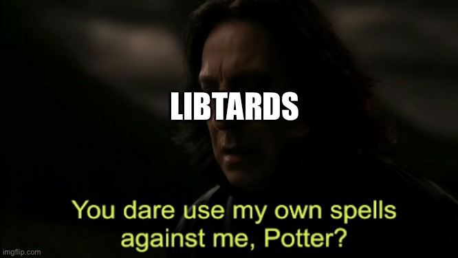 You dare Use my own spells against me | LIBTARDS | image tagged in you dare use my own spells against me | made w/ Imgflip meme maker
