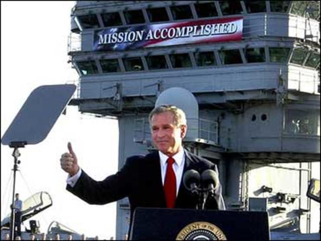 Bush mission accomplished iraq Blank Meme Template